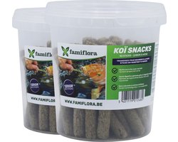 2x Koi Sticks 1L (120g) - Drijvend Koivoer - Handtam Voeren - Met Rozenbottel & Vitamine C - Licht Verteerbare Vissticks - 1 liter – ±40 sticks (120g) - Ideaal voor handtam maken