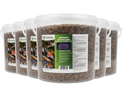 Famiflora Koi Mix OSW 12KG voer voor koivissen - 6x 5L (=30L) - 3mm Korrel - Premium Koivoer - Met Astaxanthine voor Intense Kleuren - Stimuleert gezonde groei zodat je koi groot en sterk worden