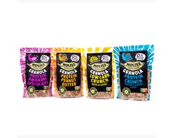 Holie's Protein Granola Mixdoos 4x 350gr - ontbijtgranen - suikervrij - gezond - vegan