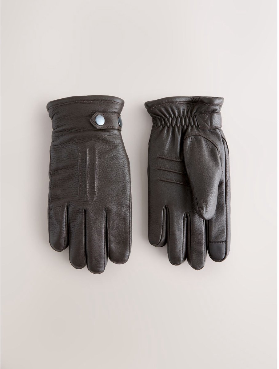 Next - Heren - Leren handschoenen - Bruin