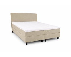 Boxspring Ayla Royal - 160x210 Compleet - Beige Glad - Ayla Matrassen - 2 persoons