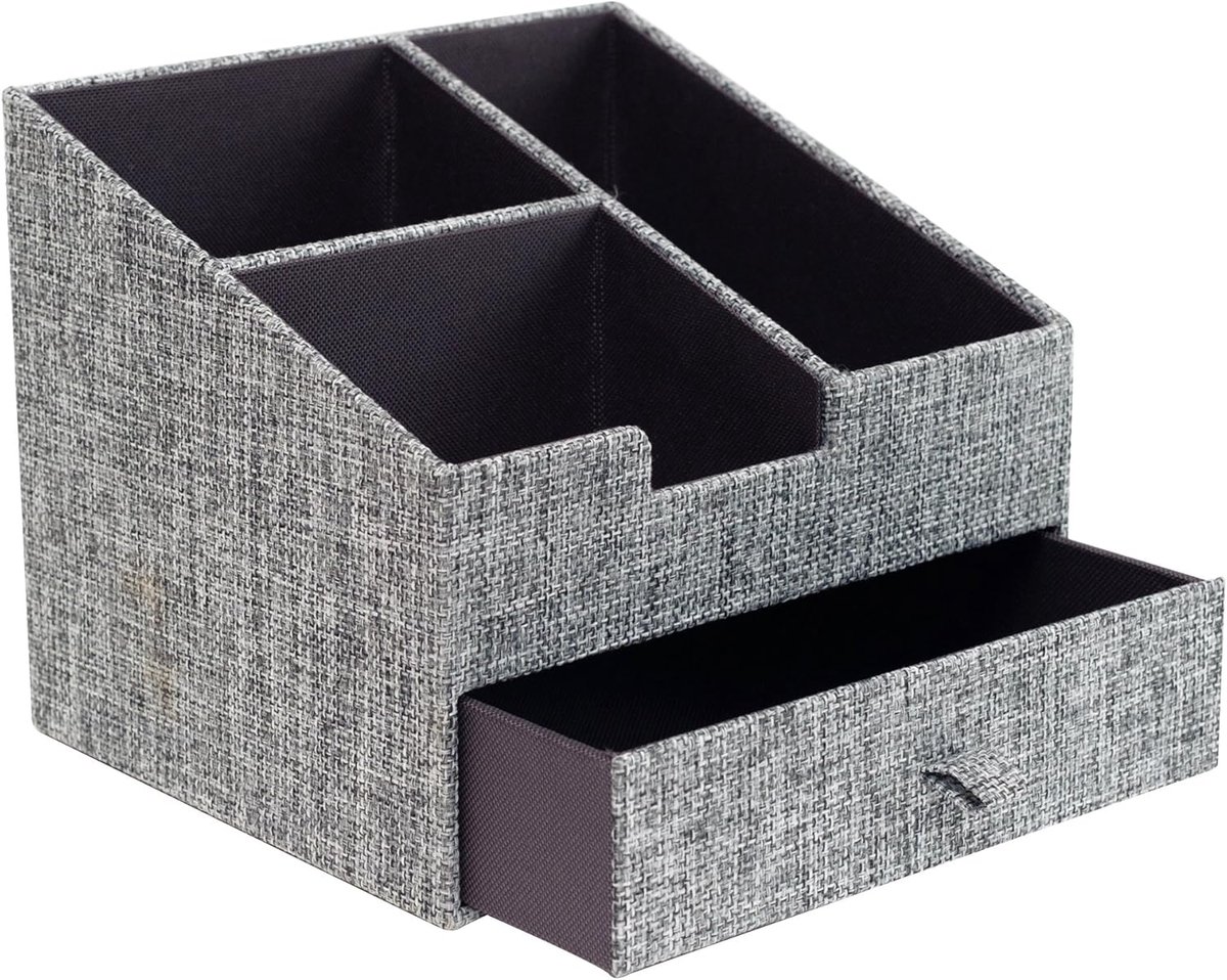 Opbergdoos - Bureau Organizer - Hobby Spullen - Chesterfield Design - 18x16x15 cm - Grijs