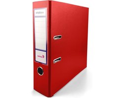 Aktenmap 2-ring - Ecobox folder organizer - Kantoor archivering - Gemaakt van gerecycled karton - 8cm breed A4 - Rood