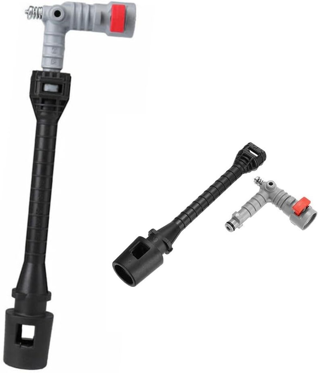Hogedrukreiniger Mondstuk - Reserve Klep - Auto Wassen - Versterkt Blok - 24 cm - Zwart Grijs