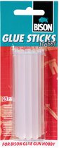 Bison Glue Sticks Hobby, transparante, hoge kwaliteit lijmpatronen met een diameter van 7 mm, 12 stuks,makkelijk in gebruik met de Bison Glue Gun Hobby