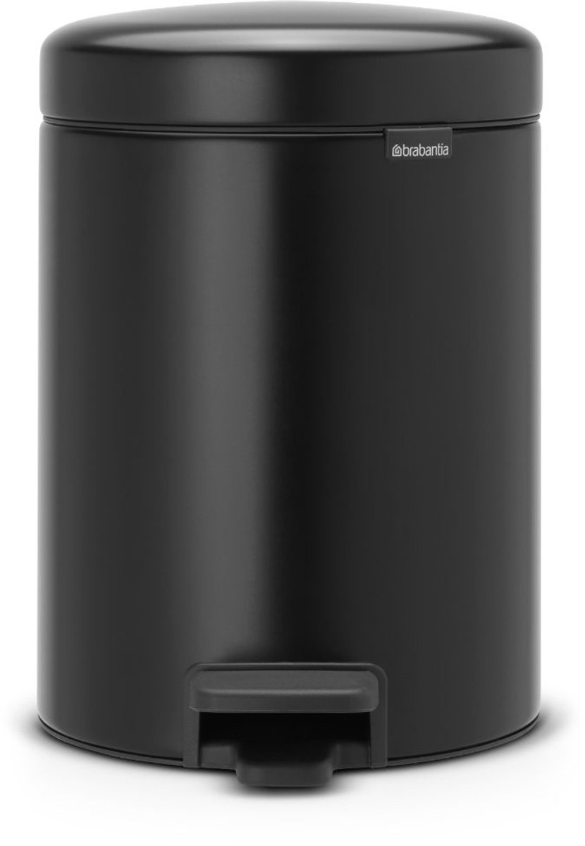 Bol.com Brabantia NewIcon Prullenbak - 5 liter - Badkamer - Matt Black aanbieding
