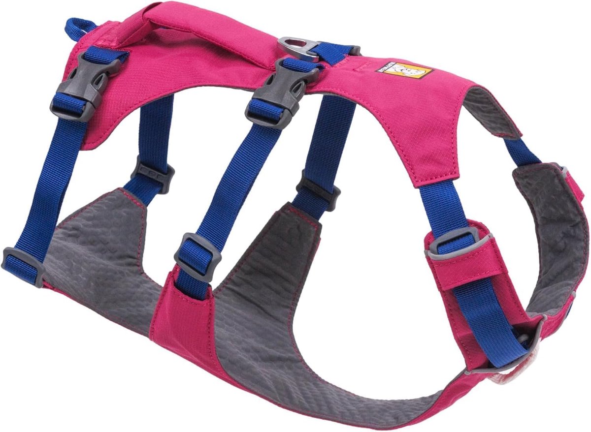 Hondenharnas - Y-vormig tuig - Veilige wandelingen - Verstelbaar met handvat - XXS - Alpenglow Roze