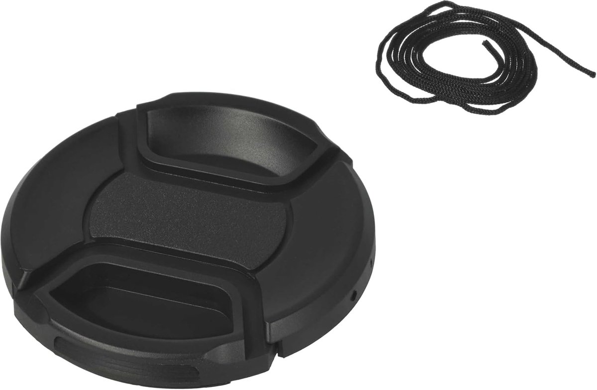 Lens dop - Front dop - Camera bescherming - Binnengreep ontwerp - 62 mm - Zwart