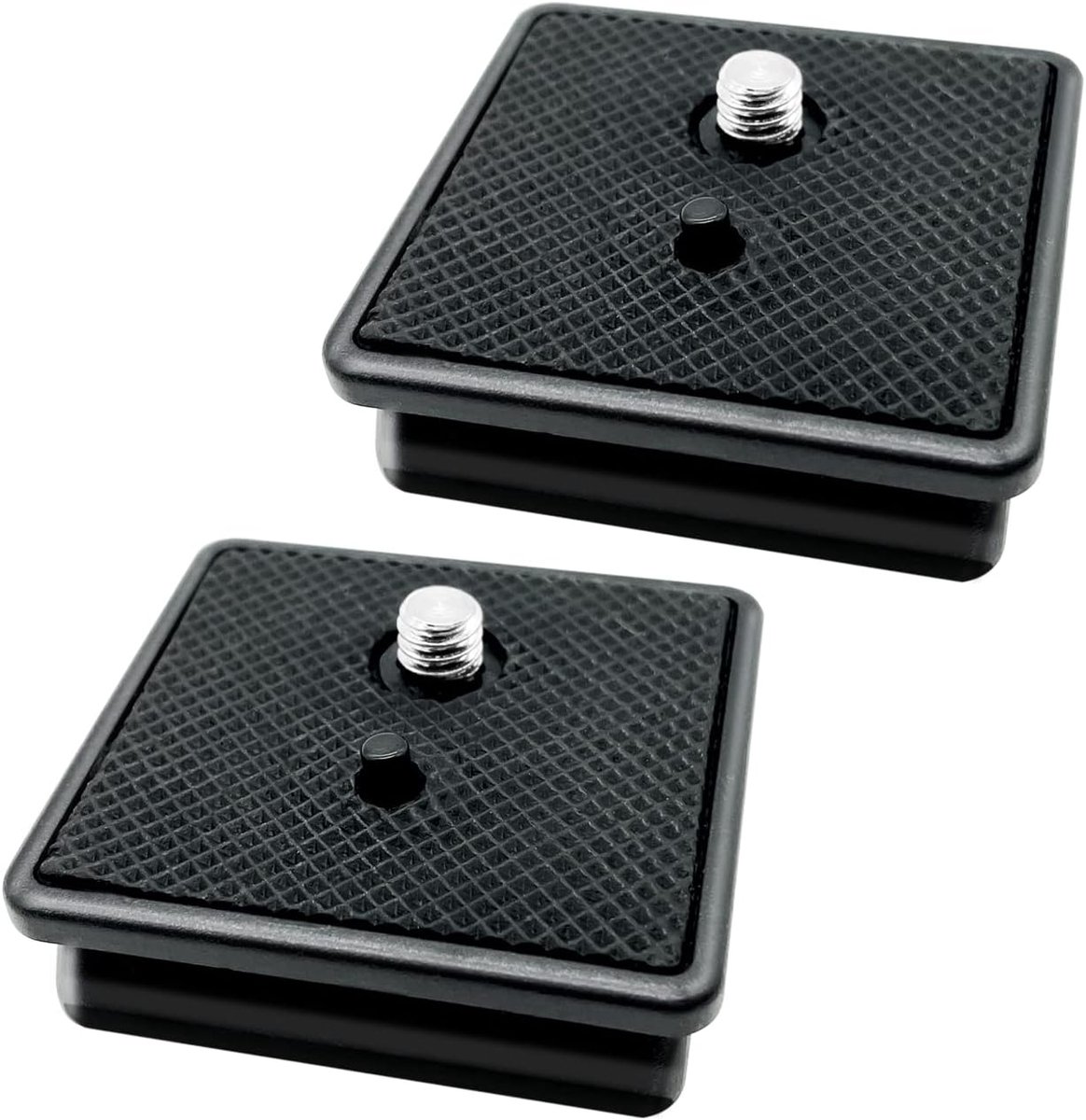 Snelkoppelingsplaten - Camera montage - Statief bevestigen - Dubbele set - 41mm vierkant - Zwart