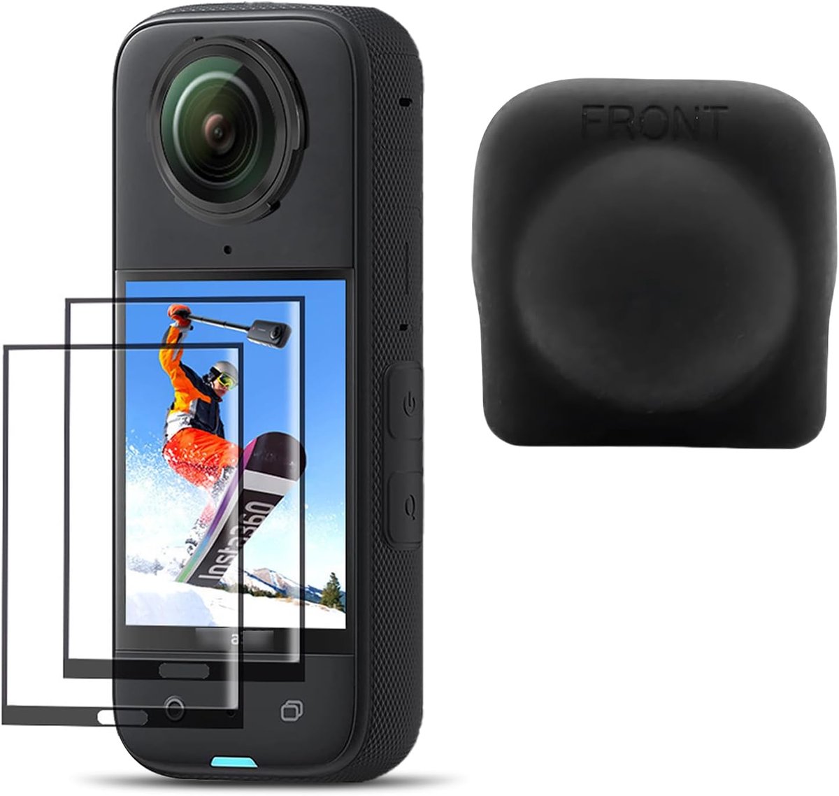Lens Cap - Lens Protector - Camera Bescherming - Siliconen Materiaal - 6x6x2 cm - Zwart
