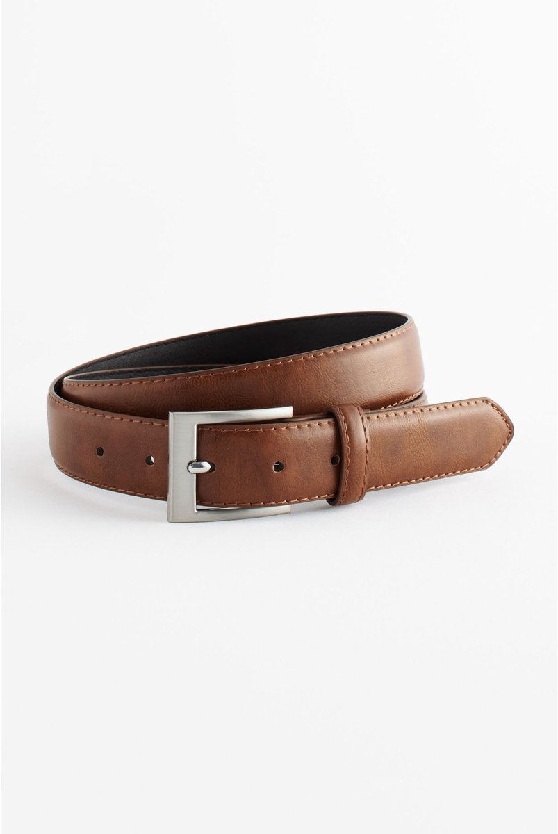 Next - Heren - Imitatieleren riem - Bruin