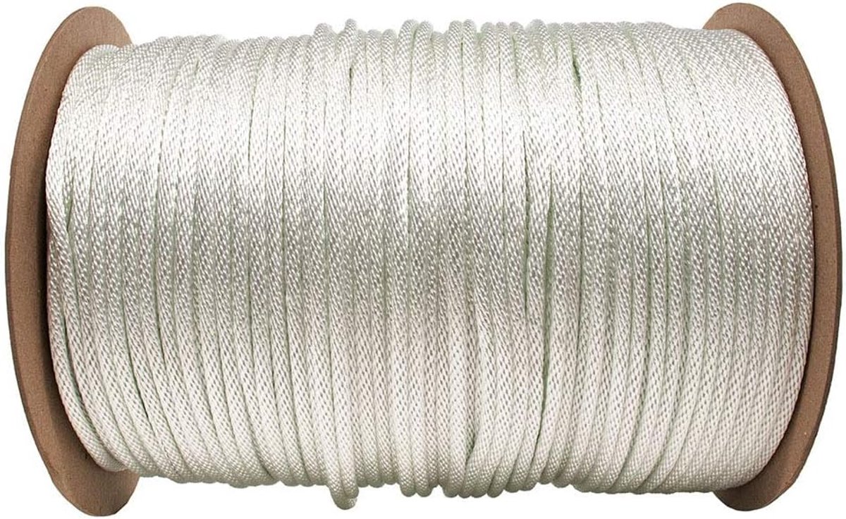 Nylon Touw - Sterk Koord - Buiten Activiteiten - UV & Rotbestendig - 1/4 Inch 100 Voet - Wit