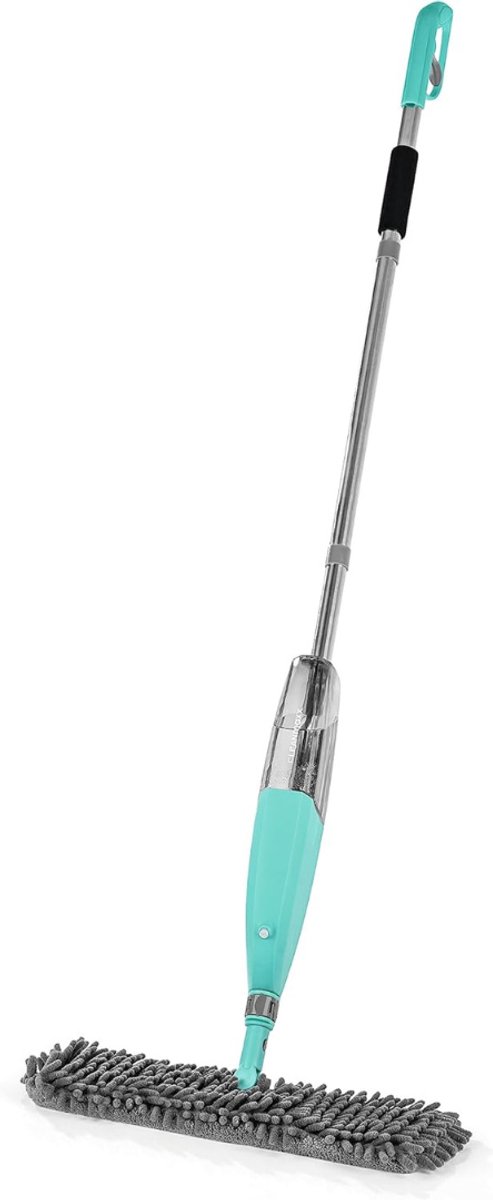RONN® Dweil met spray - Dweil - Mop - Turkoois - ‎168cm x 40cm x 13cm