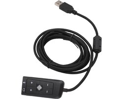 longziming -USB naar 3,5mm Audio Adapter - USB Geluidskaart - Audio Adapter - 7.1 Surround Sound - ABS Materiaal - Plug & Play en Brede Compatibiliteit - 1 Stuk