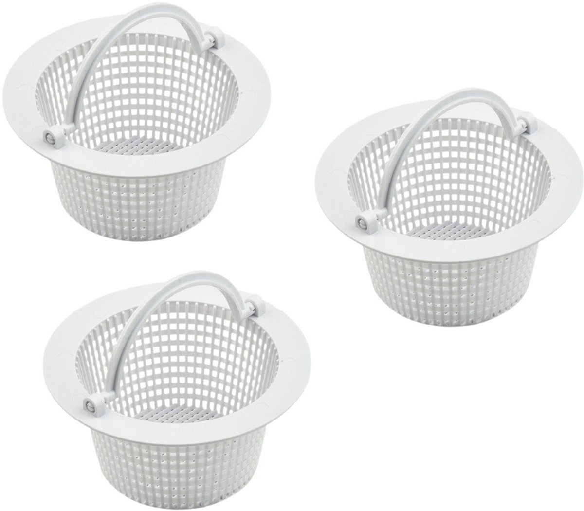 Bovengrondse zwembad doorwand gescheiden mand met handvat, zwembad vervangende mand - kleine doorwandmaat - set van 3