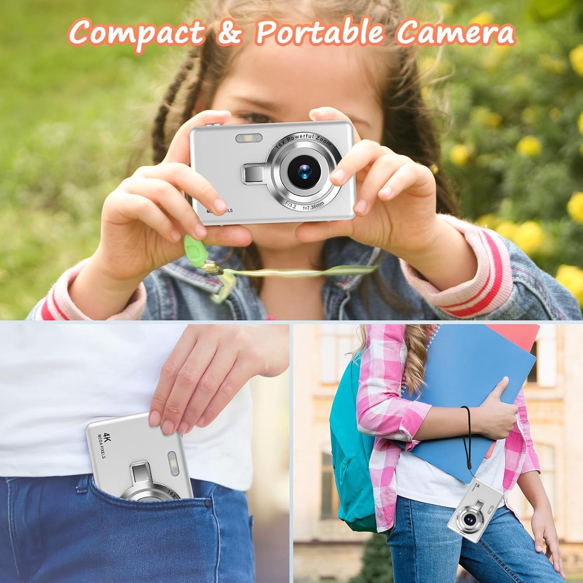 DKampioen Camera - Digitale camera 1080p Full HD 44MP met 2,4 inch LCD-scherm - 16x digitale zoom thumbnail 2
