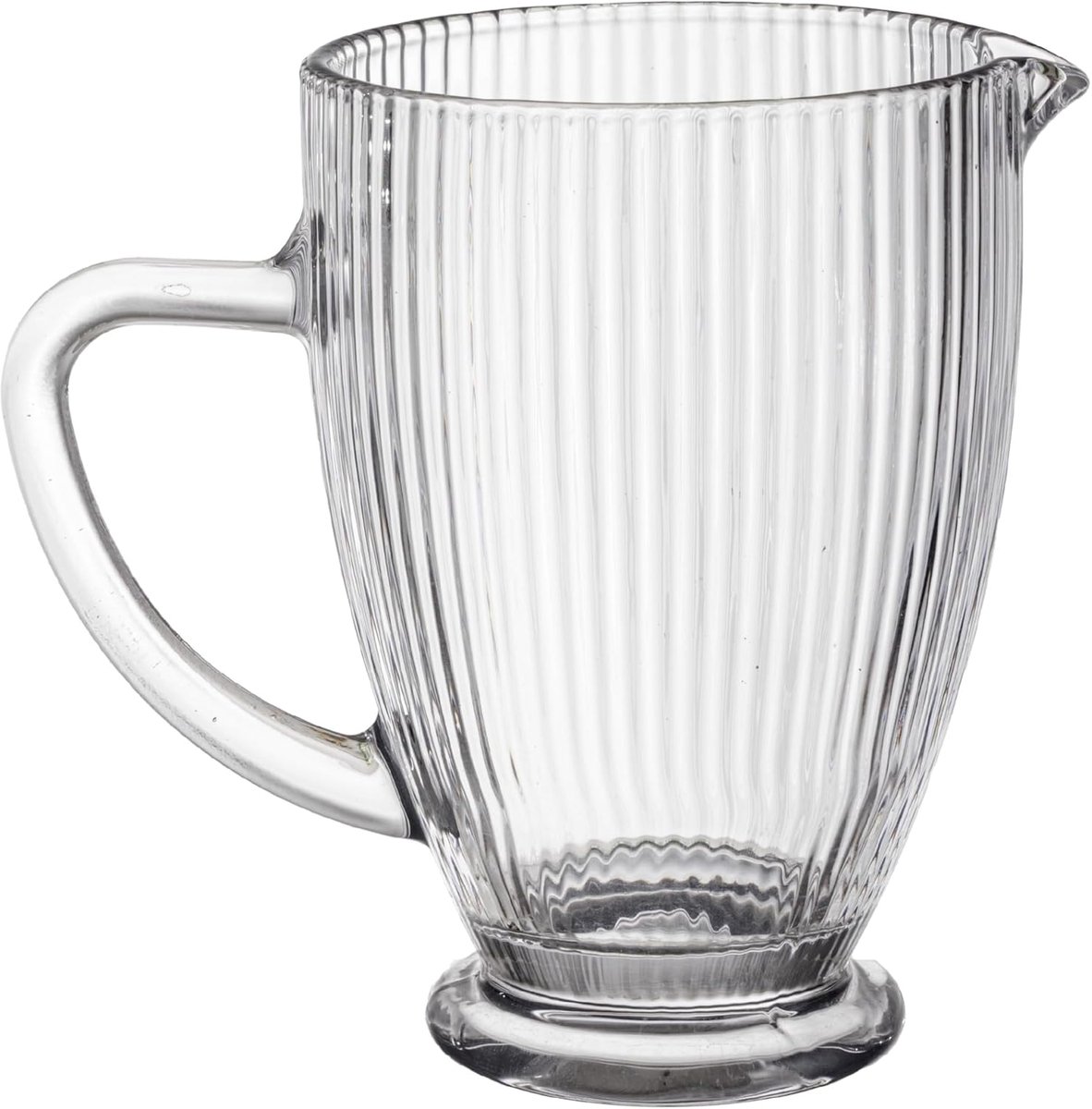 Glazen Karaf - Drank Dispenser - Dranken Serveren - Met Handvat - 1 Liter - Transparant