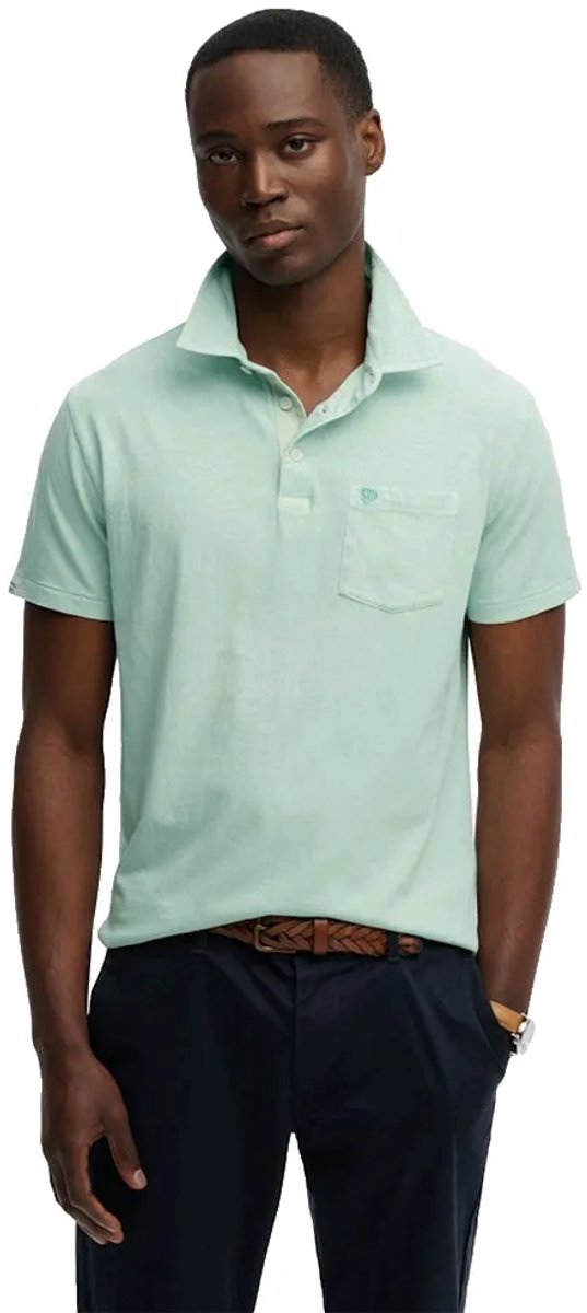 Superdry Poloshirt Classic Cotton Linen Polo M1110486a 8wd Fresh Mannen Groen