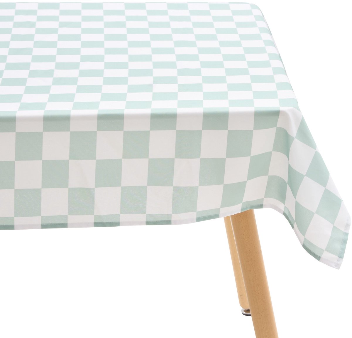 Atmosphera Tafelkleed Della Pasta anti-vlek Geruit - Viscose - 150x300cm - Groen