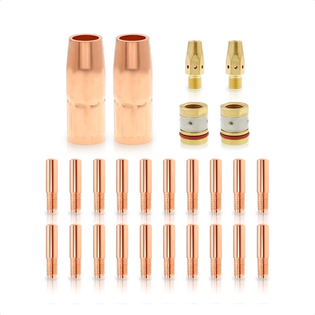 Laspistool Accessoires - MIG Onderdelen - MIG Lassen - Koperen Materiaal - 26 Delige Set