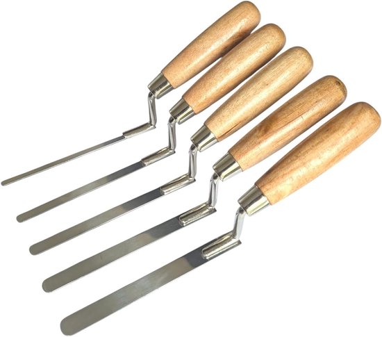Metselwerk Gereedschap Set - Voeg Gereedschap - Precisie Reparatie - Roestvrij Staal - 5 Maten — afbeelding 3