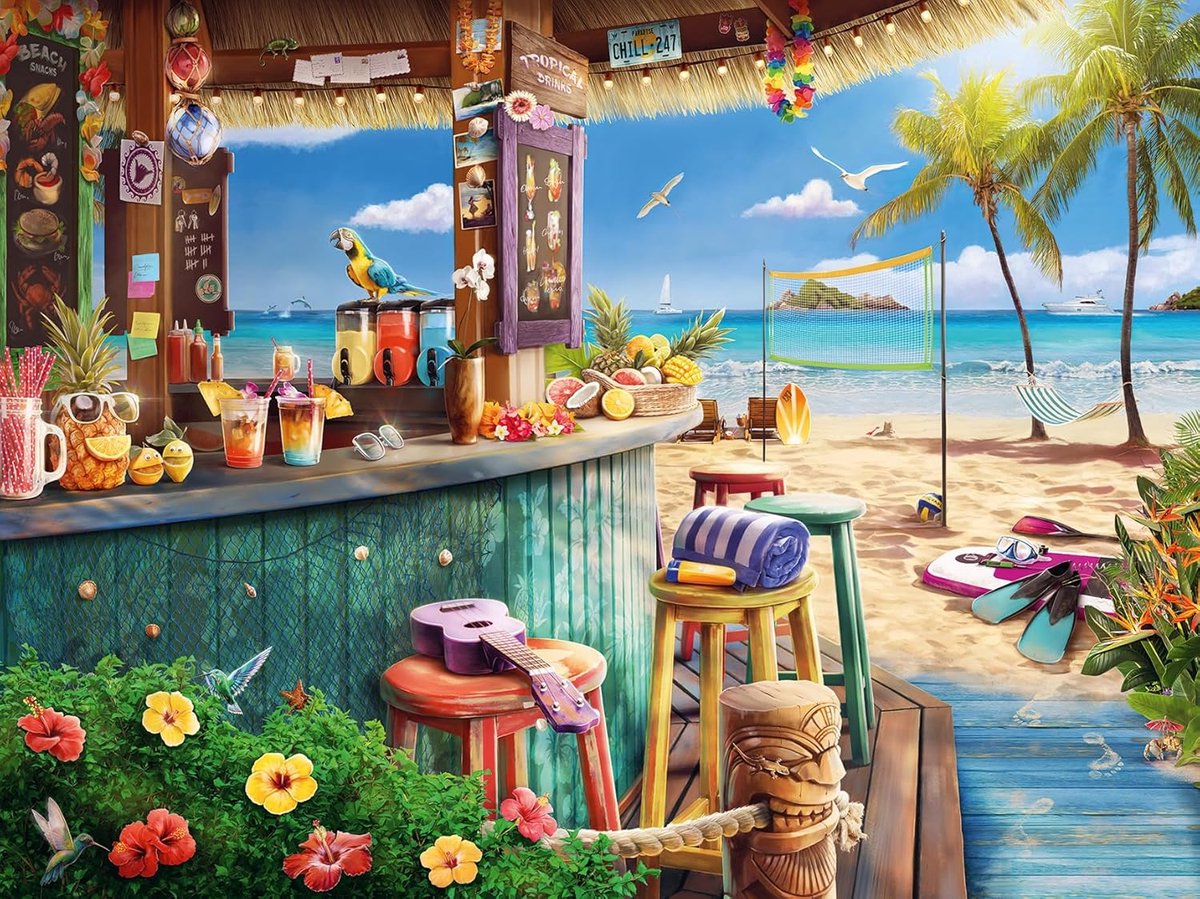 Strandpuzzel 1500 Stukjes - Ontspannende Activiteit - Vrije Tijd - Unieke Stukjes - 80 x 60 cm - Meerdere Kleuren