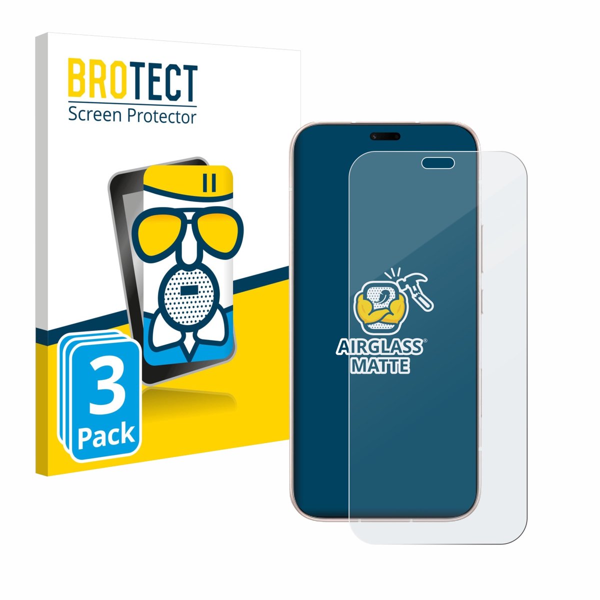 BROTECT - Screenprotector voor Honor 600 Lite - Folie Beschermfolie Beschermglas matte 3 Stuks