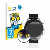 Verpakking van "BROTECT Screen Protector" 2 stuks, op een horloge met aangebrachte screenprotector.