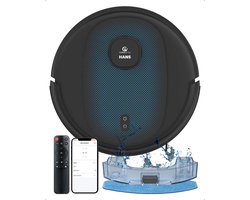 CleanWise Hans Robotstofzuiger met Dweilfunctie & Oplaadstation – Nederlands Product - Dweilrobot – LiDAR Navigatie – 7000 Pa – HEPA 14 Filter – Tapijtherkenning – No-Go Zones – App & Spraakbediening (Google/Alexa) – Voor Huisdierharen