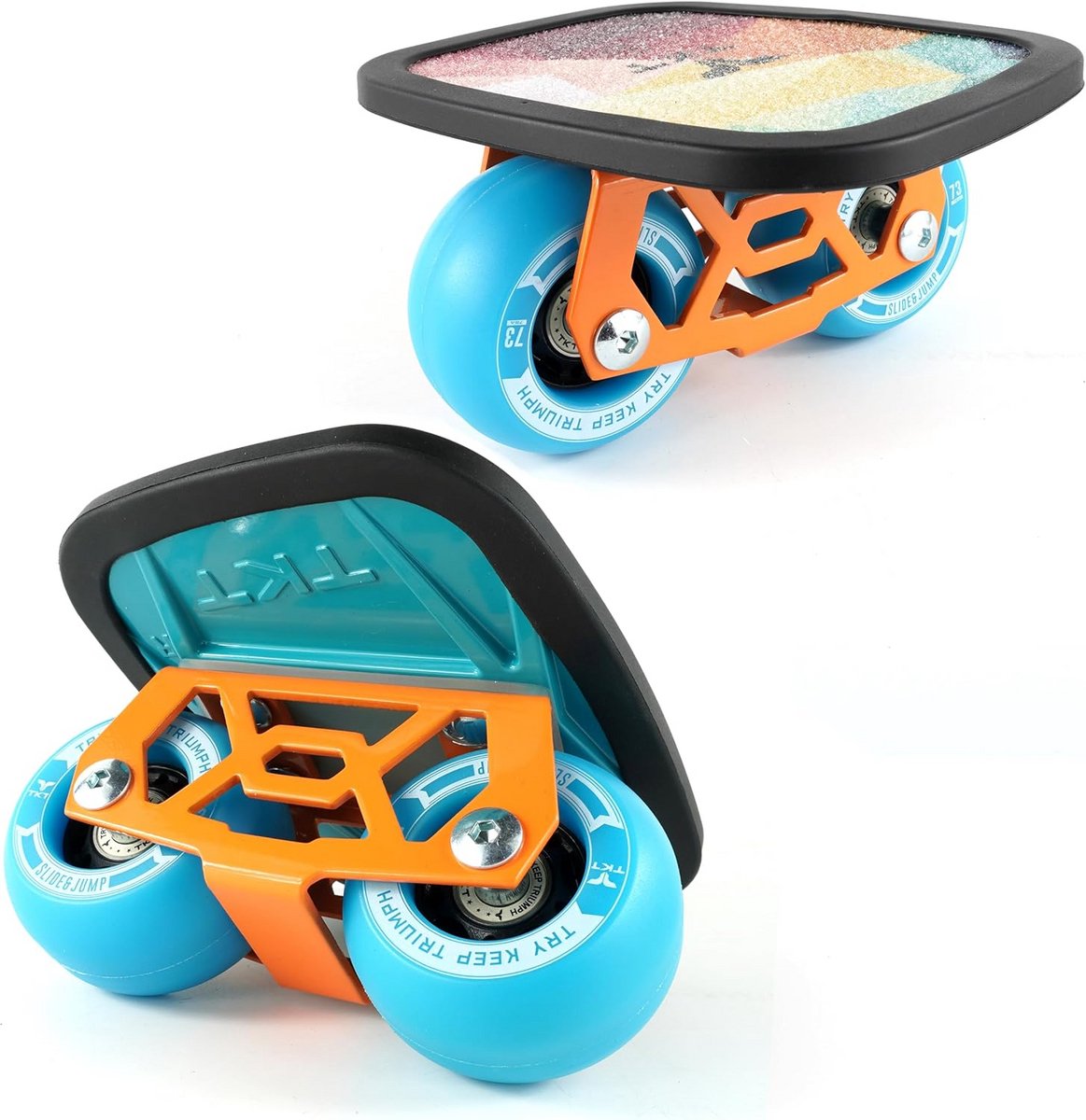 Split Skateboard Freeskates met Hoogwaardige Lagers en PU Wielen