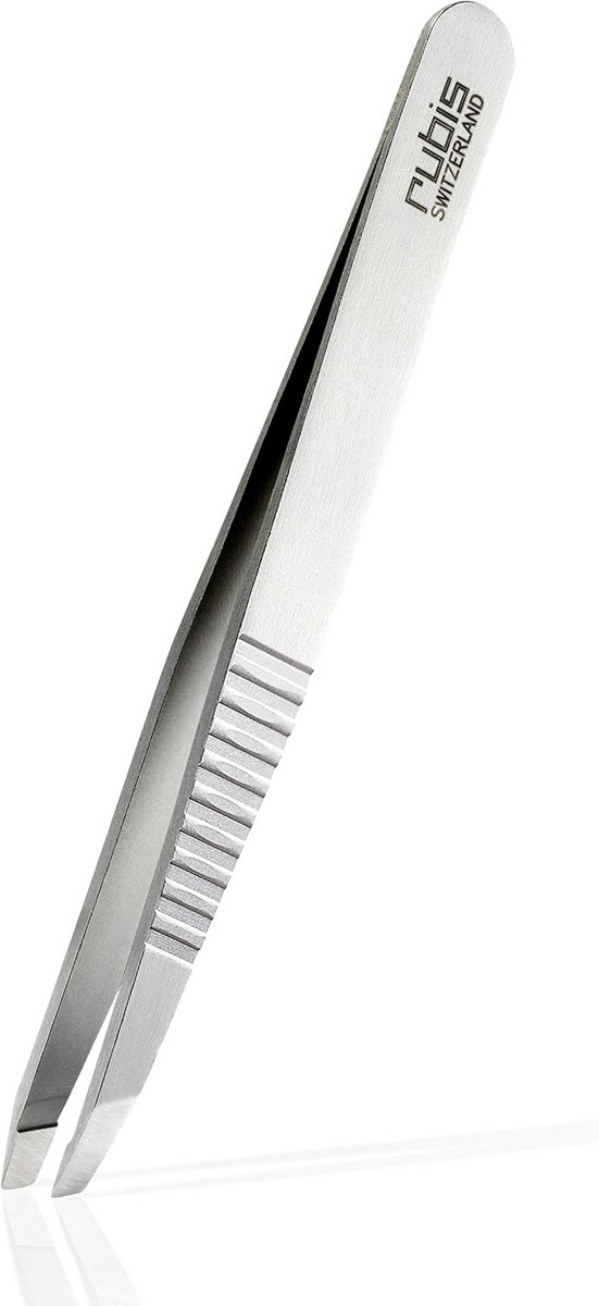 Professioneel Pincet Schuin met Antislip Ribbelgreepp voor Precisie Ontharing