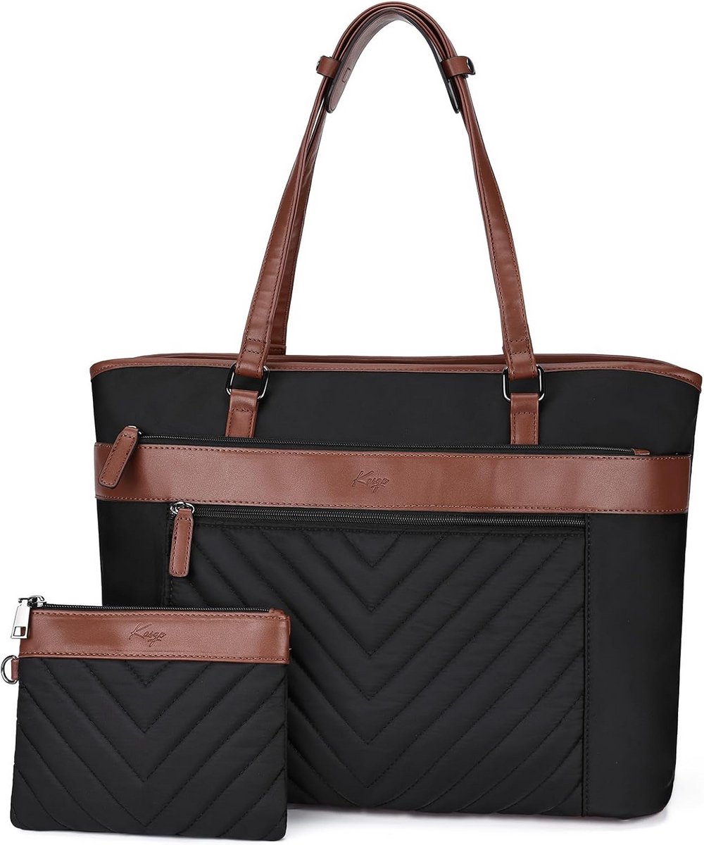 Waterdichte Laptoptas voor Dames 15,6 inch - Stijlvolle Schoudertas voor Werk en School