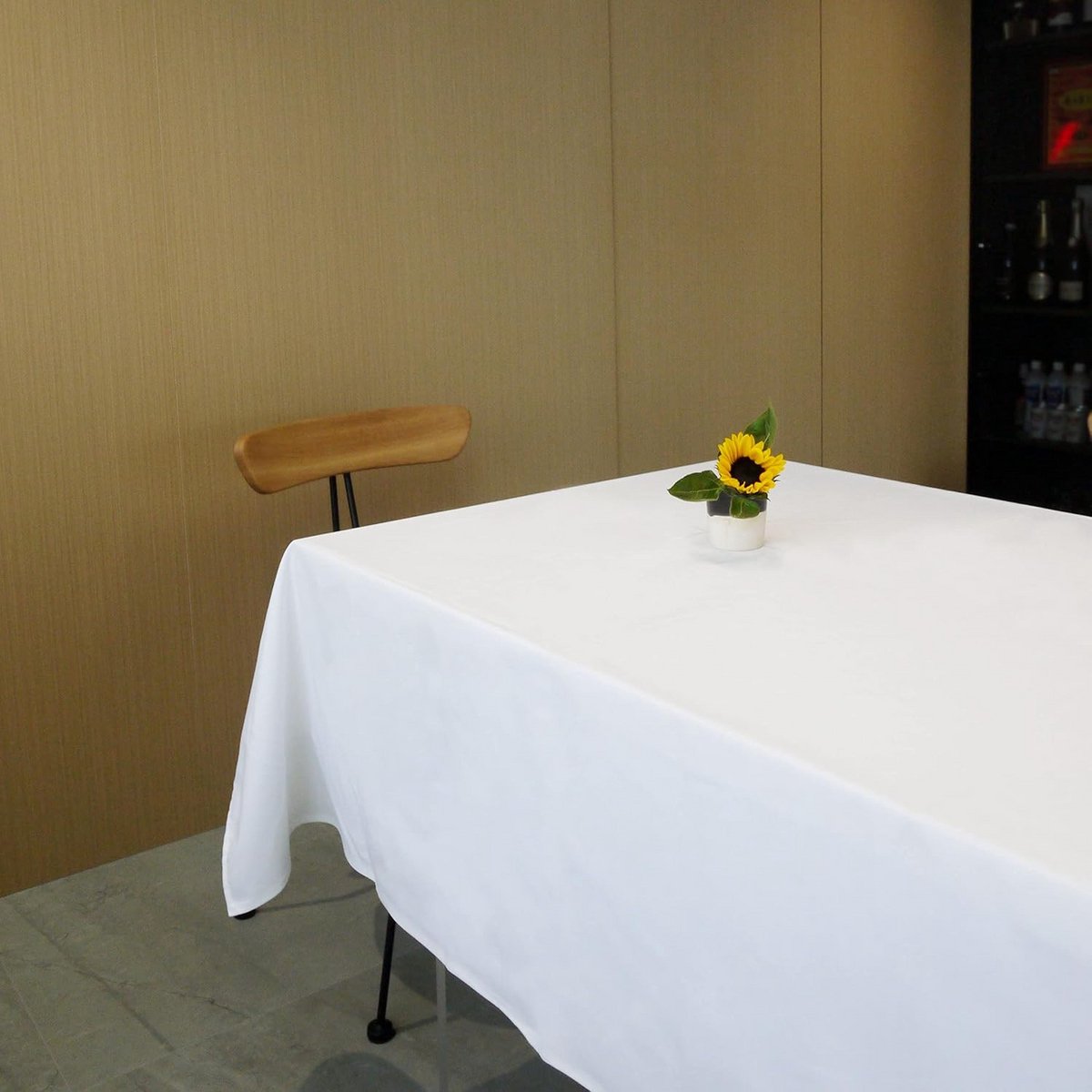 Rechthoekig Tafelkleed Wit Polyester Wasbaar voor Diner en Buffet 52x114 Inch