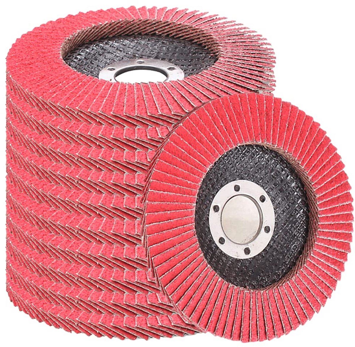 4,5 inch 60 Grit Keramische Flap Schijven Set, 10 Stuks Slijpwielen voor Haakse Slijper