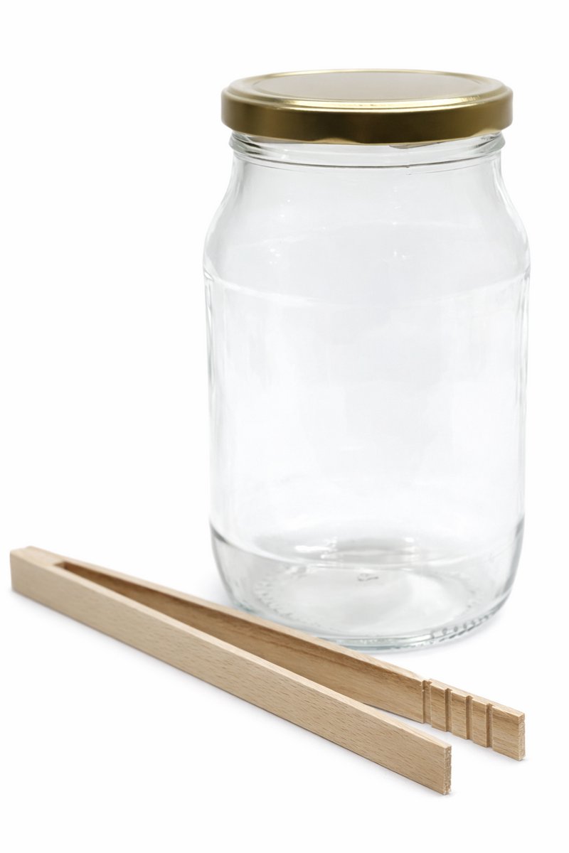 Glazenpot 1.7 liter inclusief houten tang - weckpot - inmaakpot