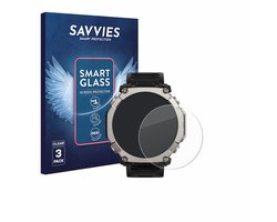 3 Stuks Savvies Screenprotector - geschikt voor Huami Amazfit T-Rex Ultra 2 - beschermfolie glas transparant