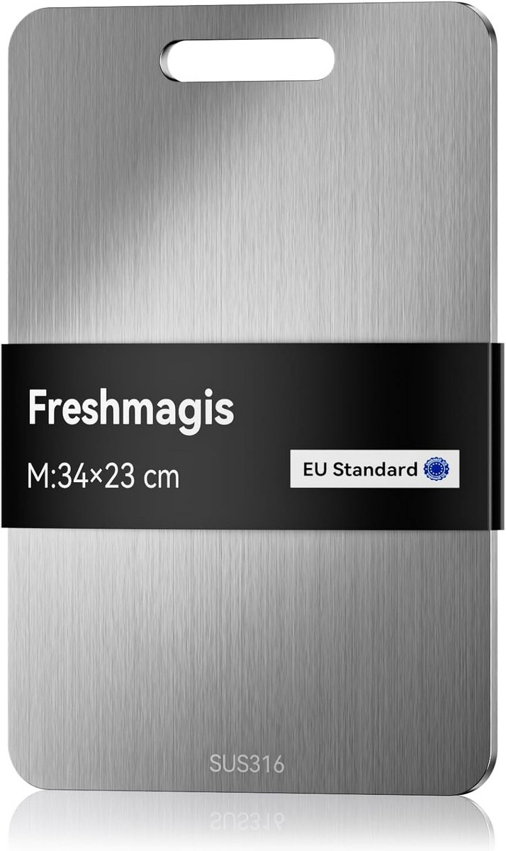 Duurzame RVS Snijplank 34x23cm - Hygiënisch en Krasbestendig Keukengerei