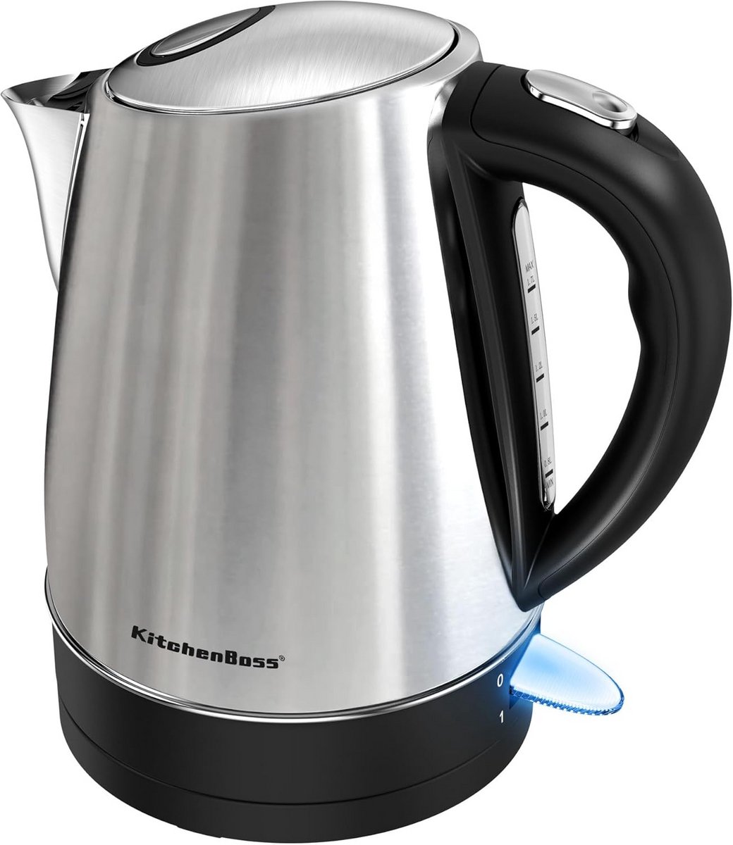 Waterkoker 1,7L RVS met Kalkfilter en Automatische Uitschakeling