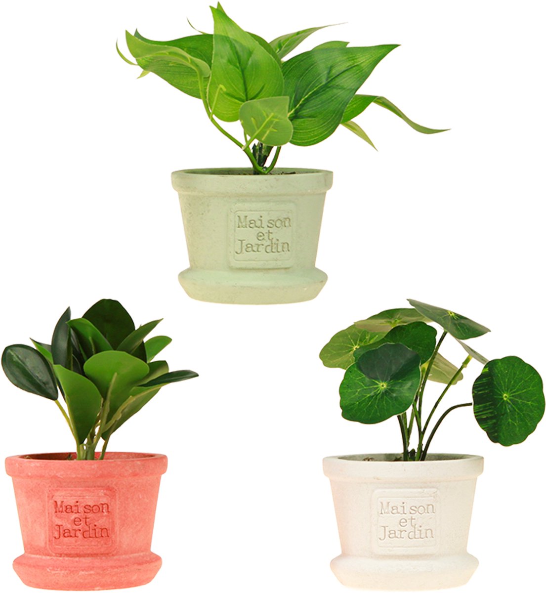 Kaemingk - Kunstplant in Decoratieve Pot - 8x17 cm - Groen - Realistisch Uiterlijk - Onderhoudsvrij