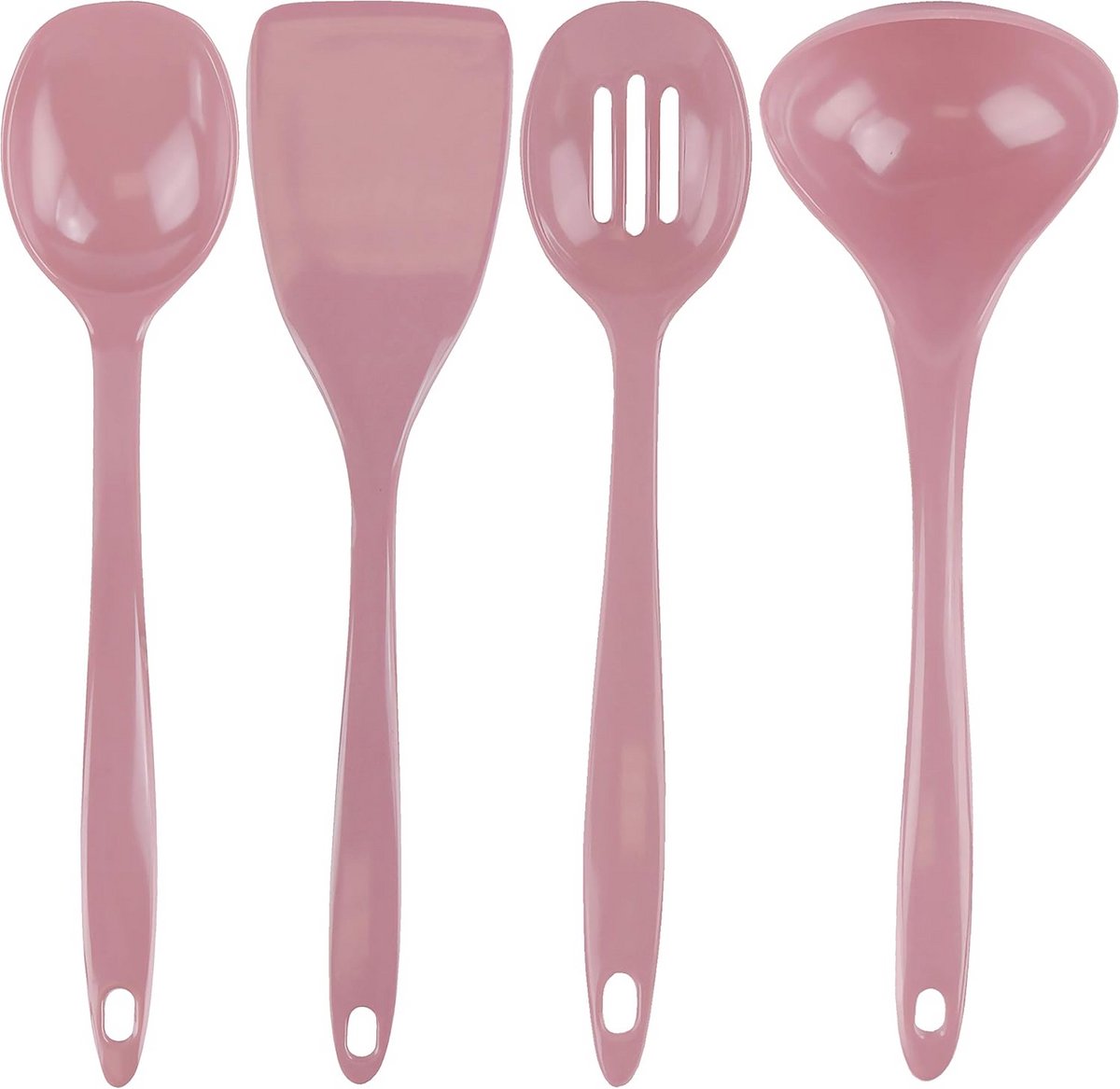 Melamine Keukengerei Set 4-Delig - Hittebestendig & Krasvrij - Roze