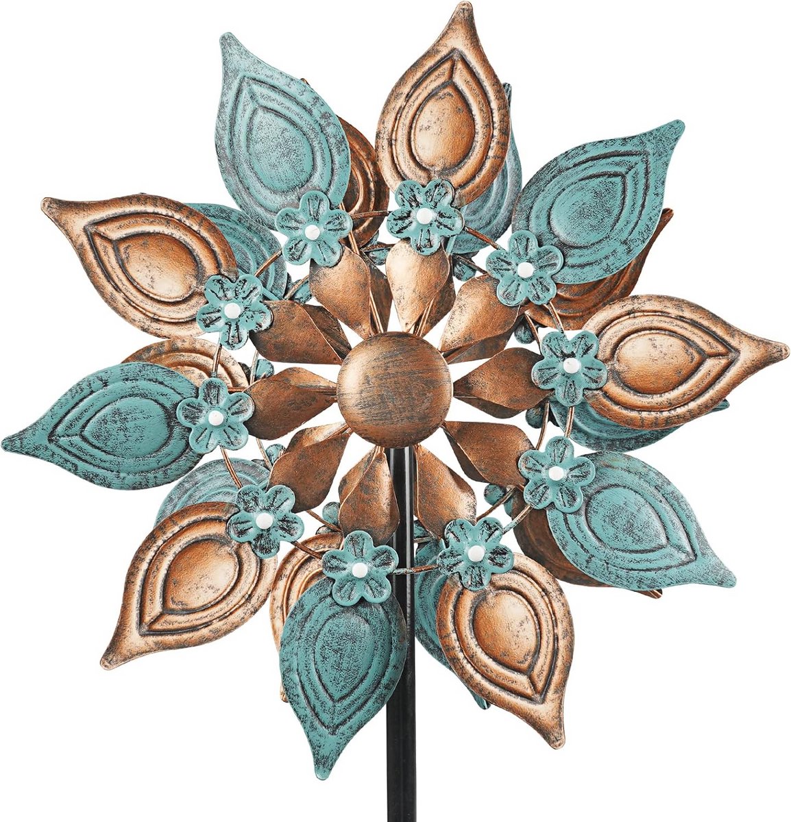 Kinetische Metalen Windspinner voor Buiten - 50 Inch Koperen Windmolen voor Tuin en Gazon