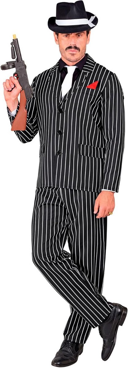 Klassiek Gangster Kostuum Streepjes Heren - Maffia Outfit voor Themafeest en Carnaval