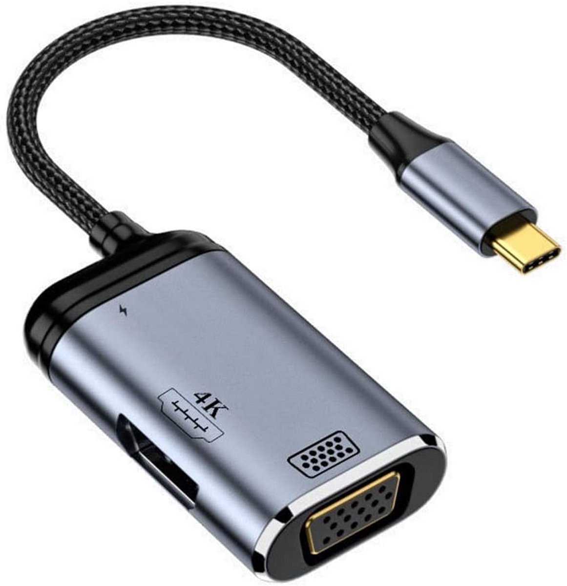 USB-C Hub met HDMI, VGA en 100W Power Delivery