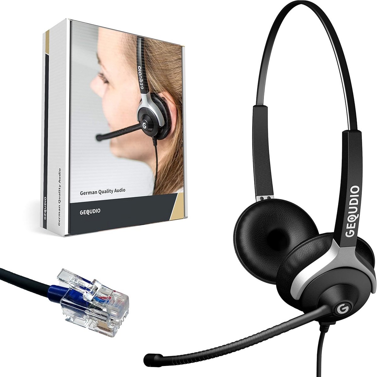 Headset met Oorkussens en Microfoon voor Cisco Telefoons met RJ-kabel