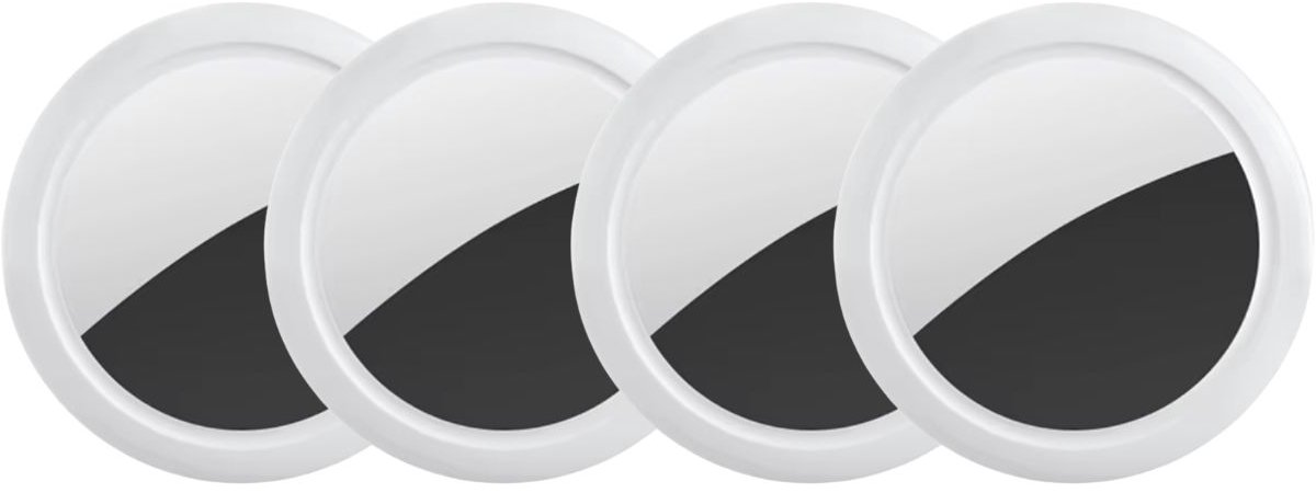 Guardyan® Slimme GPS Tracker Wit- Apple Find My - Koffer Tracker - GPS tracker - Bagage tracker - Sleutelvinder - Keyfinder voor sleutels - Sleutelzoeker - Sleutelhanger geschikt voor AirTag - 4 Stuks