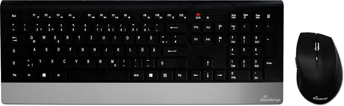 Draadloos QWERTZ Toetsenbord en Muis Set - Compact en Betrouwbaar