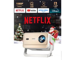 Gimbal N6Pro Smart Beamer - 710 ANSI Lumen - Roteerbare Projector (Plafond/Muur) - Native 1080P Full HD & 4K Support - WiFi 6 - Android 13
