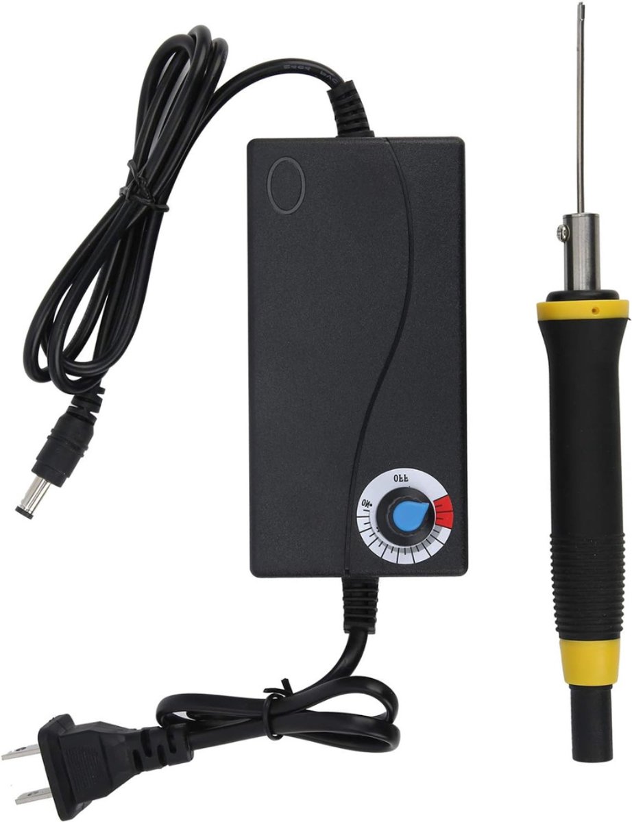 REN® Elektrische Piepschuimsnijder – Draagbare Styroporsnijder Met 4 Messen – Polystyreensnijder – Zwart - 1cm x 1cm x 1cm