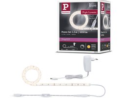 Paulmann SimPLED LED Strip 1,5 Meter Warmwit - Power Set met Dimmer & Schakelaar - 17W - 24V - Wit