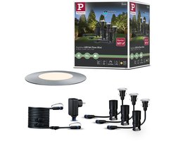 Plug & Shine LED-grondinbouwlamp Floor Mini Basisset IP67 3000K 3x2,5W 21VA Zilver